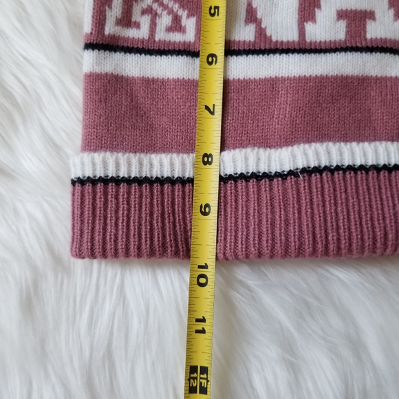 Pink Nation Knit Hat with pom pom - Picture 8 of 9